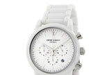  Shop Authentic Emporio Armani Luigi Chronograph Ceramic White Dial White Ceramic Strap Watch For Men - AR1499 - Luxxuri