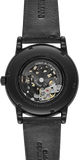  Shop Authentic Emporio Armani Meccanico Automatic Skeleton Dial Black Leather Strap Watch For Men - AR60008 - Luxxuri