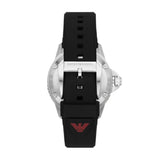  Shop Authentic Emporio Armani Meccanico Automatic Red Dial Black Silicon Strap Watch For Men - AR60070 - Luxxuri