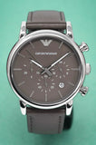 Shop Authentic Emporio Armani Classic Chronograph Brown Dial Brown Leather Strap Watch For Men - AR1734 - Luxxuri