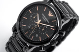  Shop Authentic Emporio Armani Luigi Ceramic Chronograph Black Dial Black Strap Watch For Men - AR1509 - Luxxuri