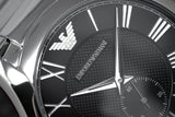  Shop Authentic Emporio Armani Valente Quartz Black Dial Silver Steel Strap Watch For Men - AR11086 - Luxxuri
