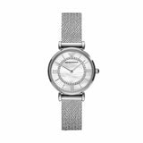  Shop Authentic Emporio Armani Gianni T-Bar Quartz Mother of Pearl Dial Silver Mesh Bracelet Watch For Women - AR11319 - Luxxuri