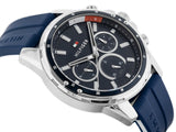  Shop Authentic Tommy Hilfiger Mason Blue Dial Blue Rubber Strap Watch for Men - 1791791 - Luxxuri
