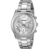  Shop Authentic Fossil Boyfriend Multifunction Silver Dial Silver Steel Strap Watch for Women - ES3883 - Luxxuri