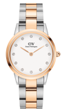  Shop Authentic Daniel Wellington Iconic Link White Dial Two Tone Steel Strap Watch For Women - DW00100359 - Luxxuri