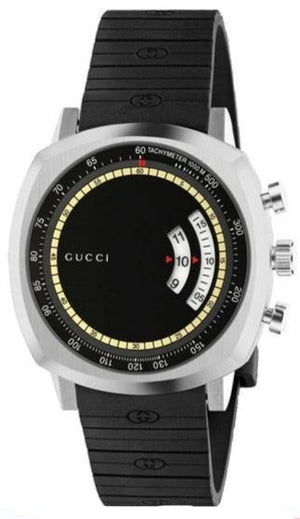  Shop Authentic Gucci Grip Chronograph Black Dial Black Rubber Strap Watch For Men - YA157301 - Luxxuri