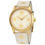  Shop Authentic Gucci G Timeless White Dial White Leather Strap Watch For Women - YA1264096 - Luxxuri