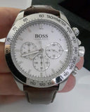  Shop Authentic Hugo Boss Ikon White Dial Brown Leather Strap Watch for Men - 1513175 - Luxxuri