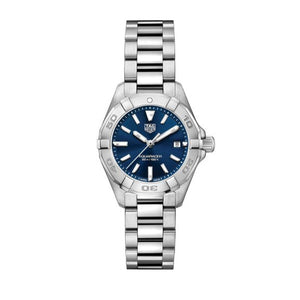  Shop Authentic Tag Heuer Aquaracer Blue Dial Silver Steel Strap Watch for Women - WBD1412.BA0741 - Luxxuri
