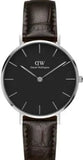  Shop Authentic Daniel Wellington Classic Petite York Black Dial Brown Leather Strap Watch For Women - DW00100182 - Luxxuri