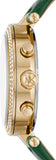  Shop Authentic Michael Kors Parker Chronograph Green Dial Green Leather Strap Watch For Women - MK6985 - Luxxuri