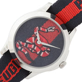  Shop Authentic Gucci Le Marche Des Merveilles Blue Red Dial Blue Red Nylon Strap Unisex Watch - YA126493 - Luxxuri