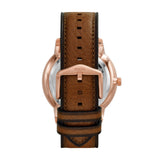  Shop Authentic Fossil Neutra Automatic Skeleton Black Dial Brown Leather Strap Watch for Men - ME3195 - Luxxuri