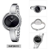  Shop Authentic Calvin Klein Impetuous Black Dial Silver Steel Strap Watch for Women - K4F2N111 - Luxxuri