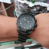  Shop Authentic Fossil Bronson Chronograph Black Dial Black Steel Strap Watch for Men - FS5712 - Luxxuri