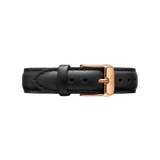  Shop Authentic Daniel Wellington Petite Sheffield Black Dial Black Leather Strap Watch For Women - DW00100168 - Luxxuri