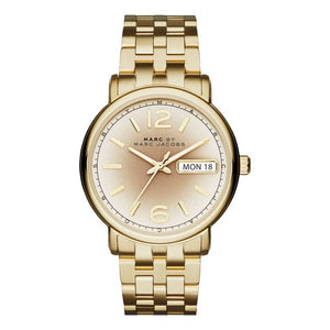  Shop Authentic Marc Jacobs Fergus White Dial Gold Steel Strap Watch for Women - MBM8647 - Luxxuri