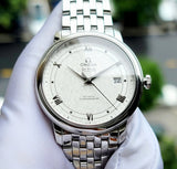  Shop Authentic Omega De Ville Prestige Co Axial Automatic White Dial Silver Steel Strap Watch for Men - 424.10.40.20.02.005 - Luxxuri