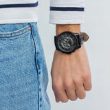  Shop Authentic Armani Exchange Banks Chronograph Black Dial Black Leather Strap Watch For Men - AX1724 - Luxxuri