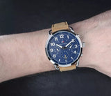  Shop Authentic Tommy Hilfiger Briggs Chronograph Blue Dial Brown Leather Strap Watch for Men - 1791424 - Luxxuri