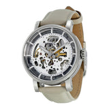  Shop Authentic Fossil Boyfriend Automatic Skeleton Silver Dial White Leather Strap Watch for Women - ME3069 - Luxxuri