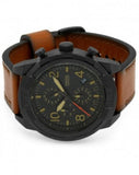  Shop Authentic Fossil Bronson Black Dial Brown Leather Strap Watch for Men - FS5714 - Luxxuri