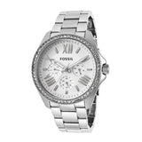  Shop Authentic Fossil Cecile Chronograph Silver Dial Silver Steel Strap Watch for Women - AM4481 - Luxxuri