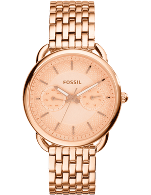  Shop Authentic Fossil Tailor Rose Gold Dial Rose Gold Stainless Steel Strap Watch for Women - ES3713 - Luxxuri