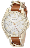 Shop Authentic Fossil Riley Multifunction White Dial Orange Leather Strap Watch for Women - ES3723 - Luxxuri