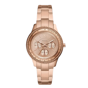  Shop Authentic Fossil Stella Sport Multifunction Rose Gold Dial Rose Gold Steel Strap Watch for Women - ES5106 - Luxxuri