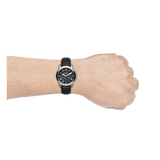  Shop Authentic Fossil Grant Chronograph Black Dial Black Leather Strap Watch for Men - FS4812 - Luxxuri
