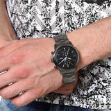  Shop Authentic Fossil Townsman Chronograph Black Dial Silver Steel Strap Watch for Men - FS5349 - Luxxuri