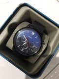  Shop Authentic Fossil Neutra Chronograph Blue Dial Silver Mesh Bracelet Watch for Men - FS5383 - Luxxuri