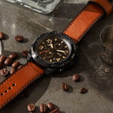  Shop Authentic Fossil Bronson Black Dial Brown Leather Strap Watch for Men - FS5714 - Luxxuri
