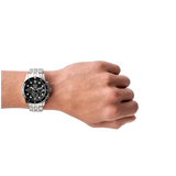  Shop Authentic Fossil FB-01 Chronograph Black Dial Silver Steel Strap Watch for Men - FS5837 - Luxxuri