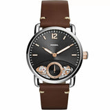  Shop Authentic Fossil The Commuter Twist Black Dial Brown Leather Strap Watch for Men -  ME1165 - Luxxuri