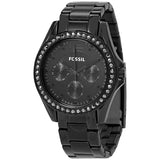  Shop Authentic Fossil Riley Multifunction Black Dial Black Steel Strap Watch for Women - ES4519 - Luxxuri