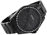  Shop Authentic Fossil Riley Multifunction Black Dial Black Steel Strap Watch for Women - ES4519 - Luxxuri