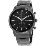  Shop Authentic Fossil Townsman Chronograph Black Dial Silver Steel Strap Watch for Men - FS5349 - Luxxuri