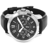  Shop Authentic Fossil Grant Chronograph Black Dial Black Leather Strap Watch for Men - FS4812 - Luxxuri