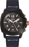  Shop Authentic Fossil Modern Machine Chronograph Black Dial Blue Leather Strap Watch for Men - FS5066 - Luxxuri