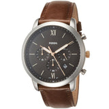  Shop Authentic Fossil Neutra Chronograph Black Dial Brown Leather Strap Watch for Men - FS5408 - Luxxuri