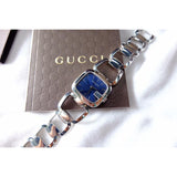  Shop Authentic Gucci G Gucci Blue Dial Silver Steel Strap Watch For Women - YA125405 - Luxxuri