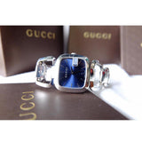  Shop Authentic Gucci G Gucci Blue Dial Silver Steel Strap Watch For Women - YA125405 - Luxxuri
