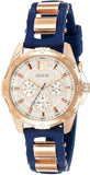  Shop Authentic Guess Interpid White & Rose Gold Dial Blue Silicone Strap Watch For Women - W0325L8 - Luxxuri