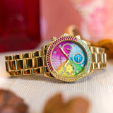  Shop Authentic Guess Confetti Chronograph Rainbow Dial Gold Steel Strap Watch For Women  - GW0483L4 - Luxxuri