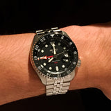  Shop Authentic Seiko 5 Sports Automatic GMT Black Dial Silver Steel Strap Watch For Men - SSK001K1 - Luxxuri