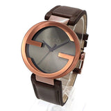  Shop Authentic Gucci Interlocking Iconic Brown Dial Brown Leather Strap Watch For Women - YA133207 - Luxxuri