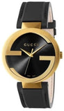  Shop Authentic Gucci G Interlocking Grammy Special Edition Black Dial Black Leather Strap Watch For Men - YA133212 - Luxxuri